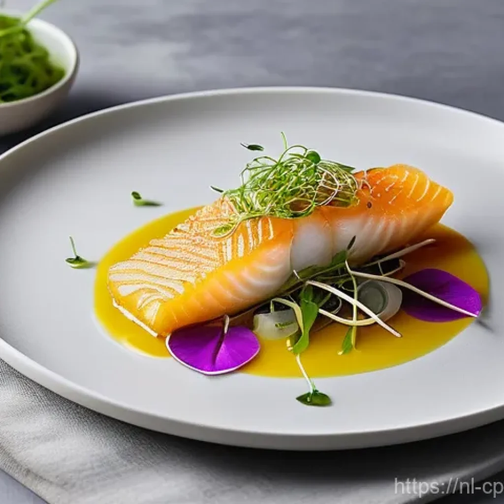 퓨전 요리의 프레젠테이션 기술 - **Vibrant Fusion Platter: A Symphony of Color and Freshness**
"A vibrant, eye-catching fusion di...