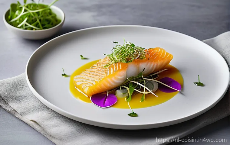퓨전 요리의 프레젠테이션 기술 - **Vibrant Fusion Platter: A Symphony of Color and Freshness**
    "A vibrant, eye-catching fusion di...