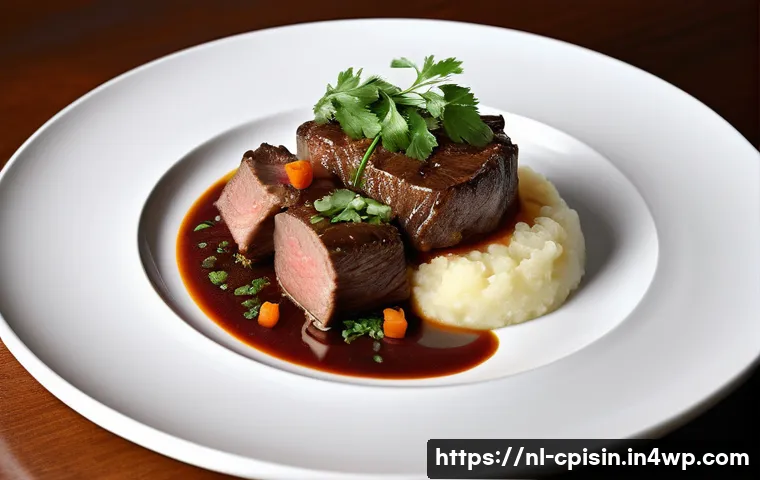 퓨전 요리의 푸드 스타일링 기법 - **Prompt:** A meticulously plated, modern interpretation of an Indo-Dutch fusion dish, specifically ...