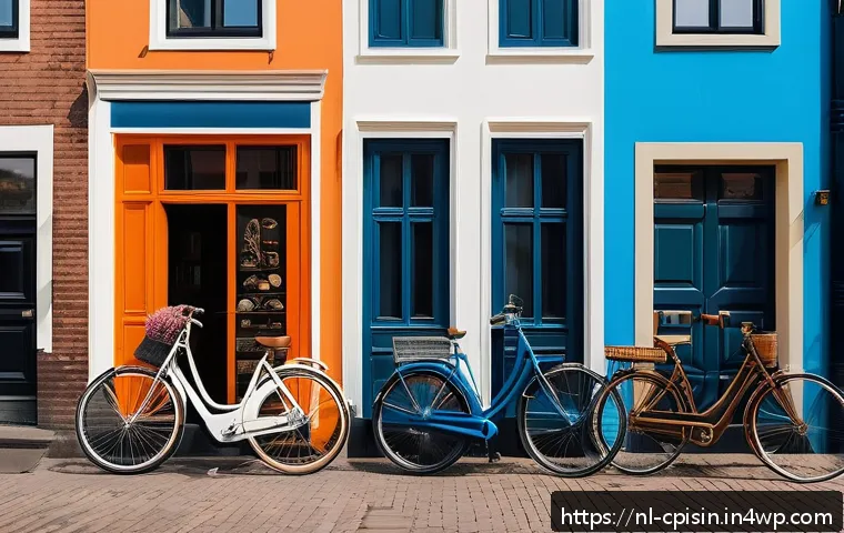 퓨전 요리의 효과적인 커뮤니케이션 전략 - A vibrant fusion communication concept artwork showing a modern Dutch urban street scene blending tr...